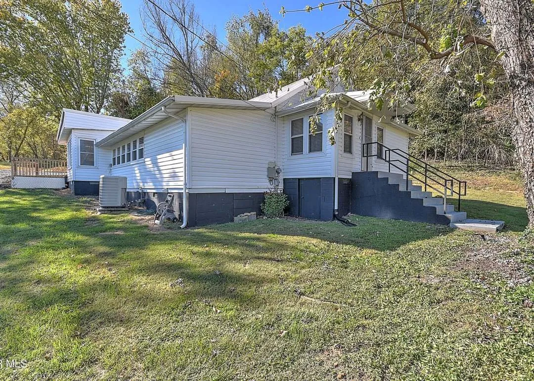 A second exterior view from the back of the house