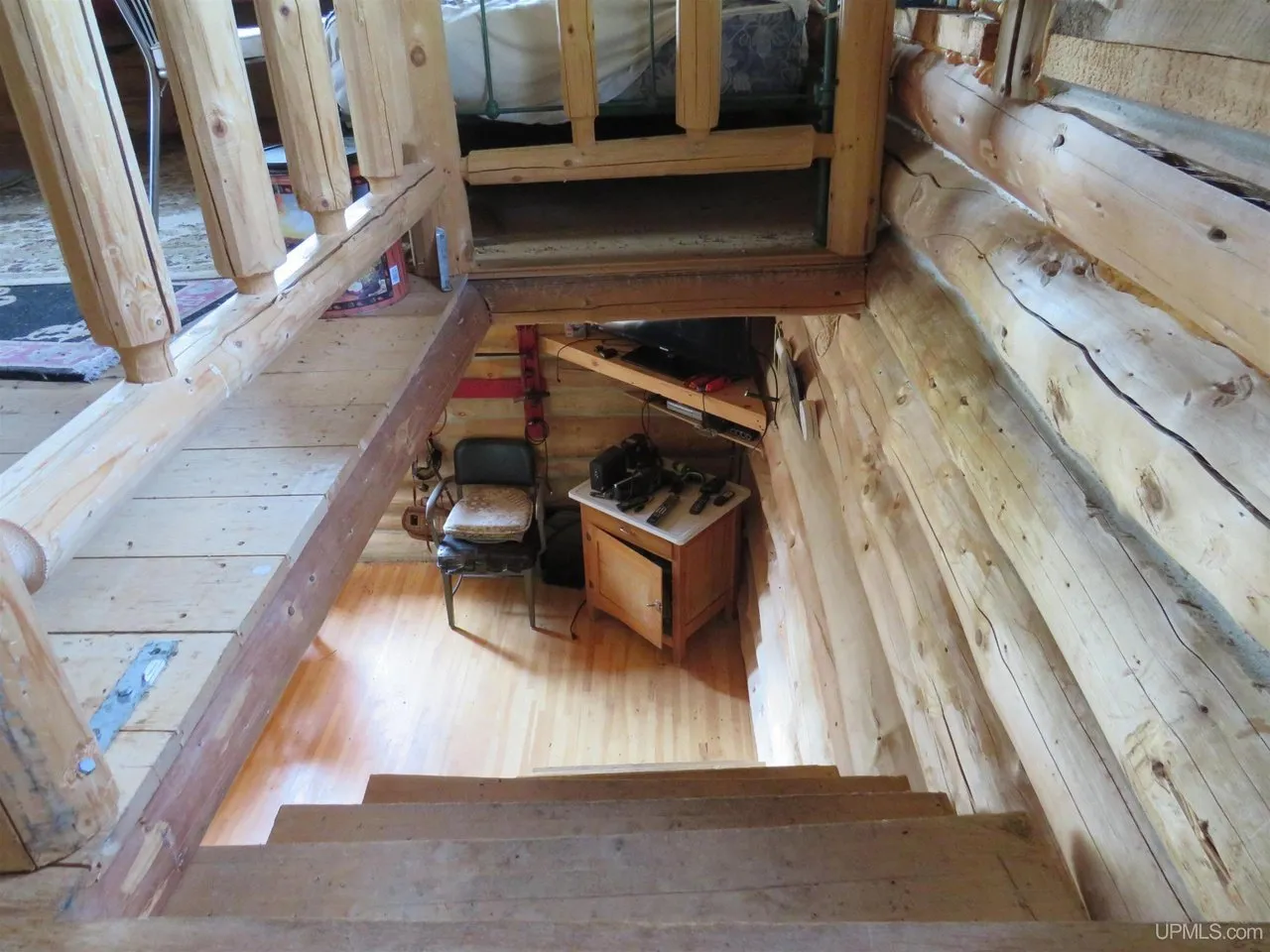 The stairs from the loft down to the main room