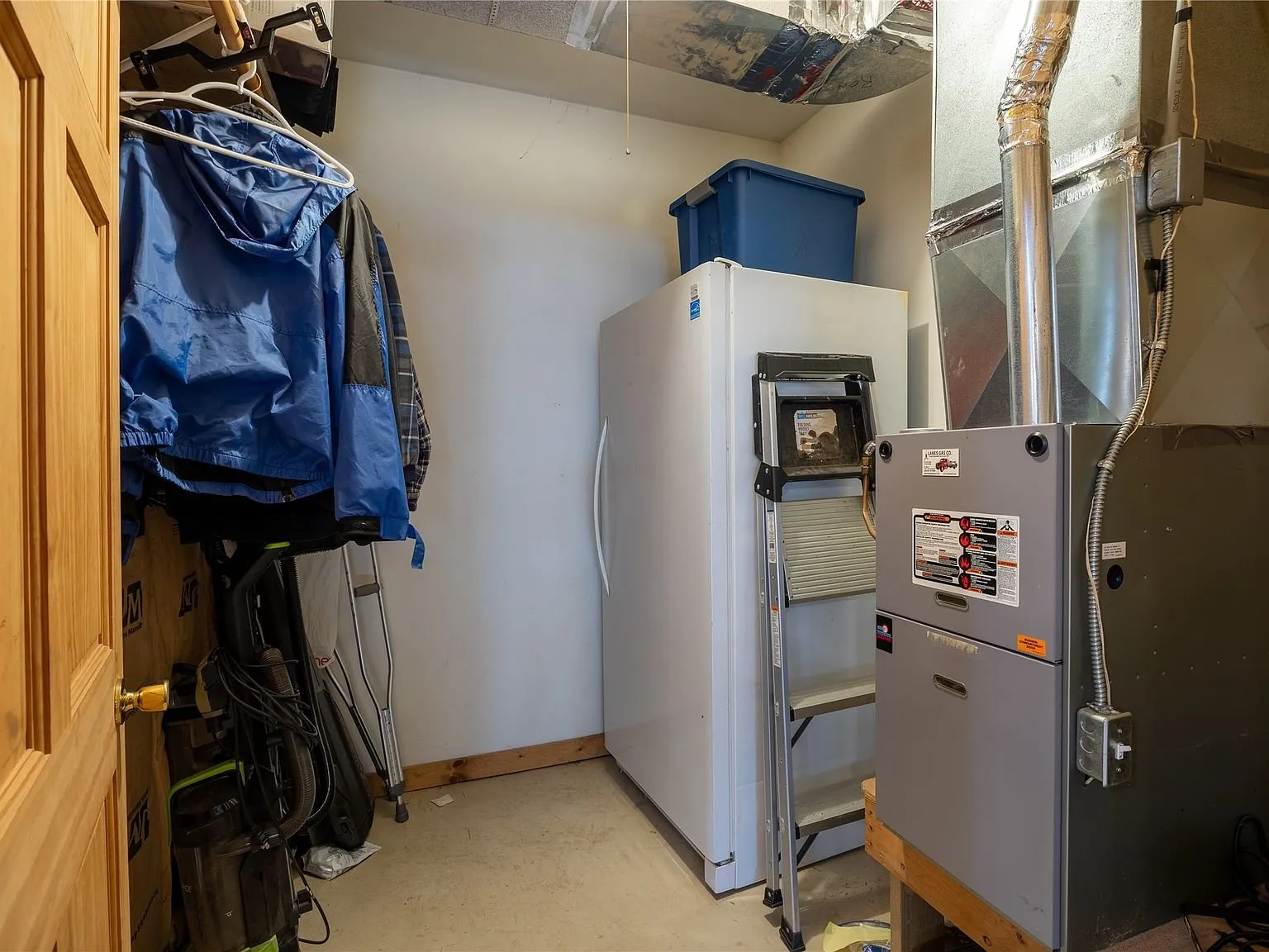 A mudroom and storage closet near the main entry