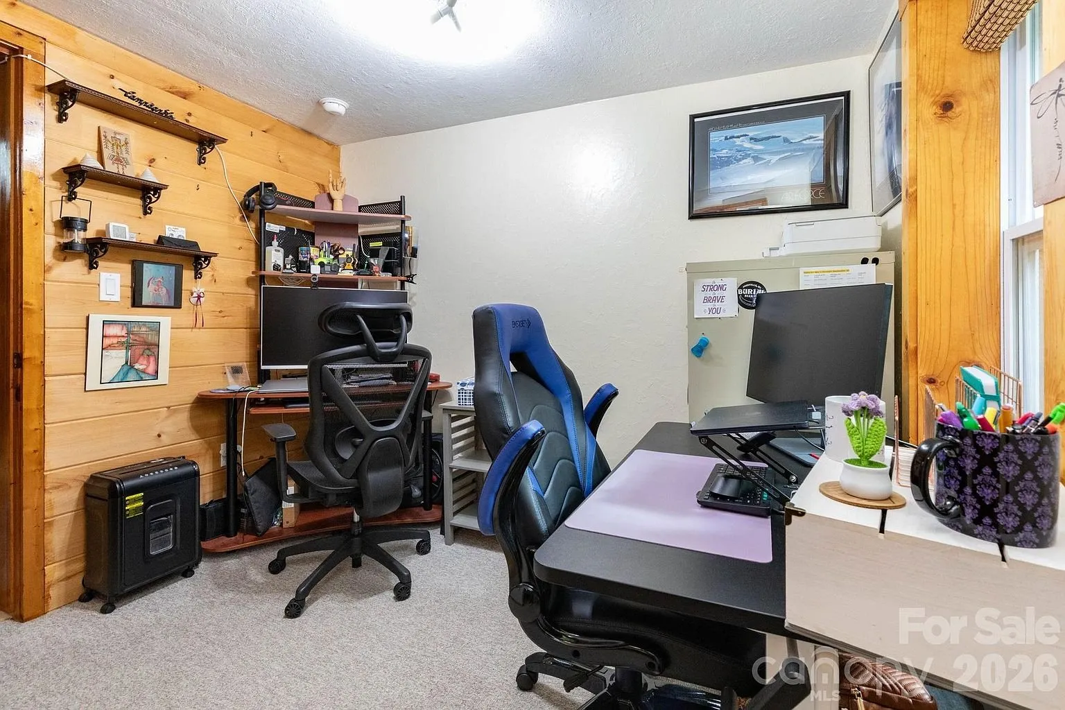 The office with two desks and the chairs