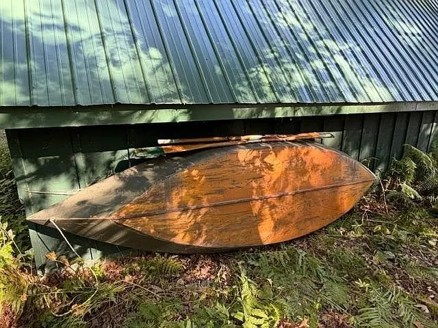 The canoe under the deck