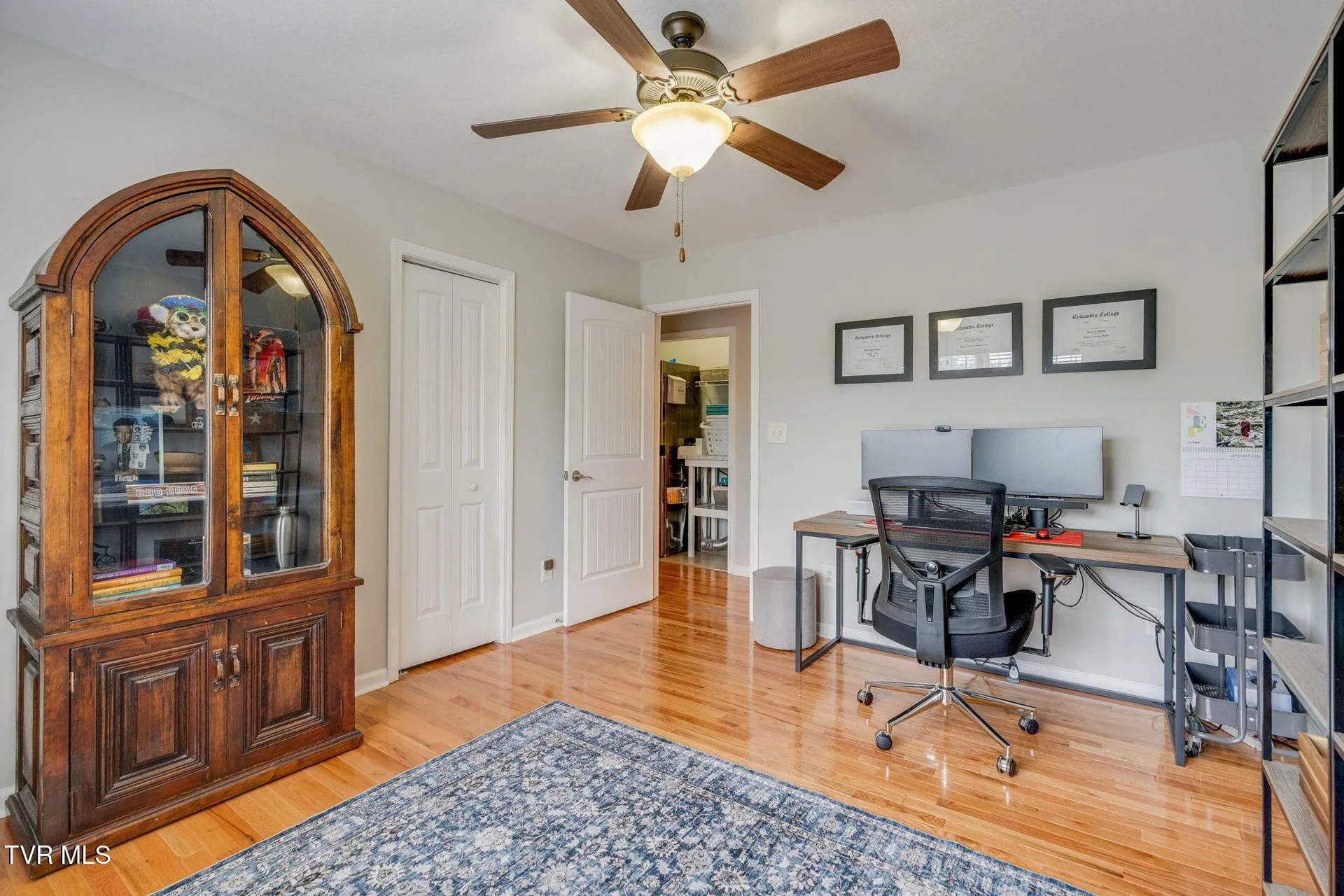 The upstairs landing with the arched window above the front door