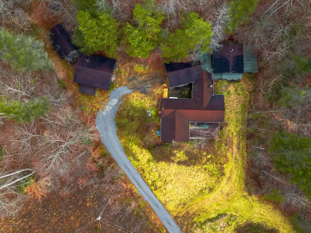 Log Cabin for Sale in Cosby Tennessee on 50 Acres with Pond, Cabins, and Mountain Views 3099 Mica Way, Cosby, TN 37722 Scottie Hooper realtor Cosby Tennessee