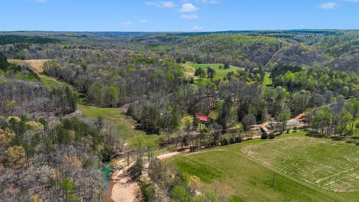 Log Cabin Home with Creek on 12+ Acres for Sale in Nunnelly, TN 6459 Old Mill Creek Rd, Nunnelly, TN 37137