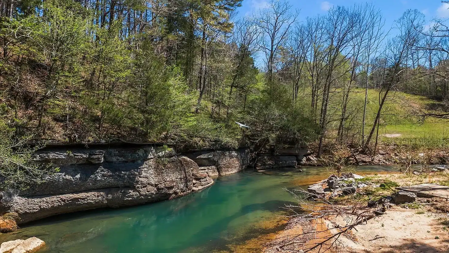 Log Cabin Home with Creek on 12+ Acres for Sale in Nunnelly, TN 6459 Old Mill Creek Rd, Nunnelly, TN 37137