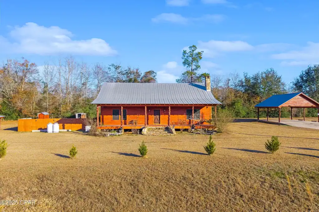 Off Grid Homestead Log cabin home for sale in Florida 2641 Highway 77, Chipley, FL 32428